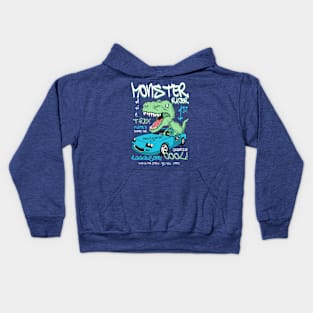 Monster Racer Trex Kids Hoodie